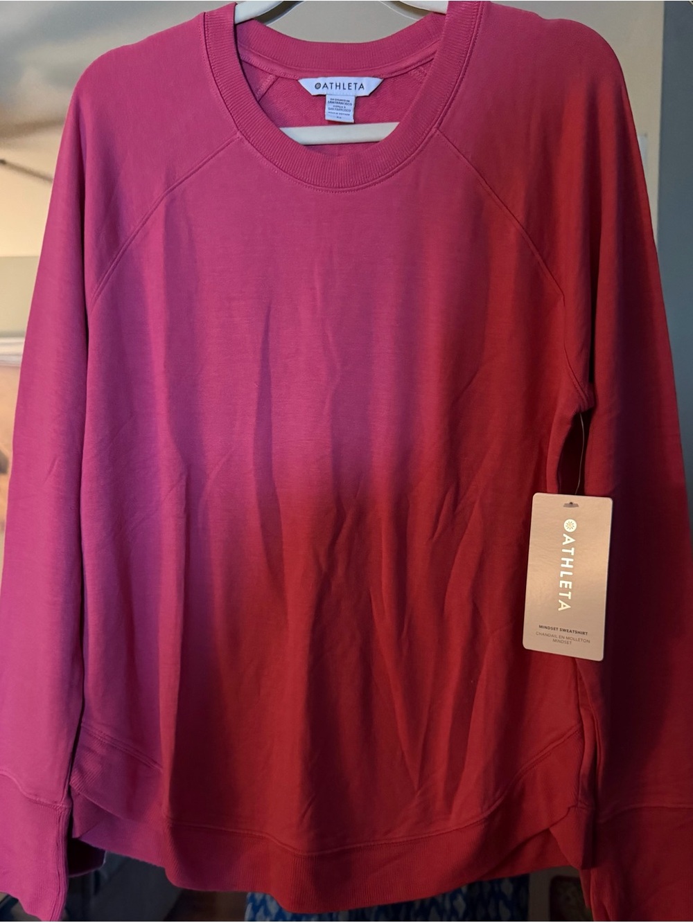 Athleta Women's Raspberry Crewneck Long-Sleeve Top